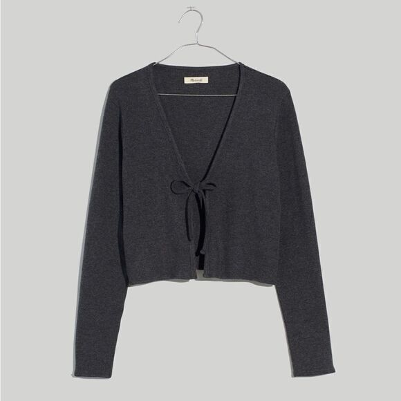 Madewell Brushed Rib Tie-Front Cardigan XXS - Picture 2 of 12